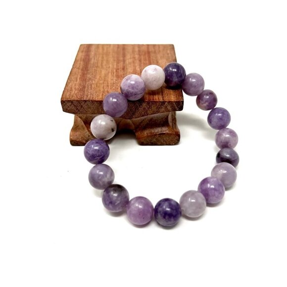 Lepidolite Purple Bracelet Jewelry crystal beaded accessories handmade boho NEW - Picture 7 of 10